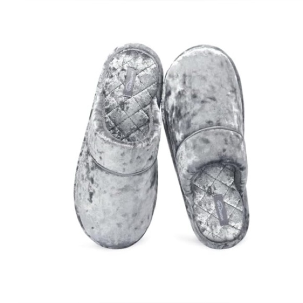 Cozy Gray Quilted Slippers